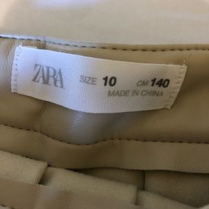 Girls pleather pleated skirt